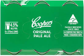 COOPERS ORIGINAL PALE ALE BEER (CAN 375ML Single & 6-pack)