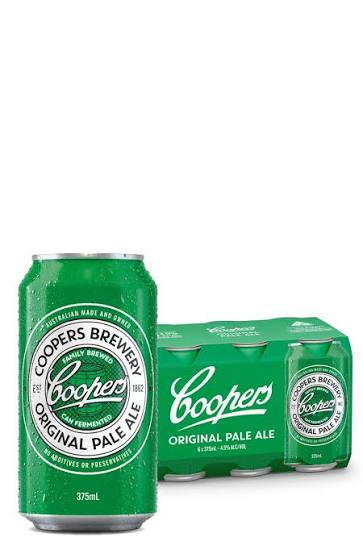 COOPERS ORIGINAL PALE ALE BEER (CAN 375ML Single & 6-pack)