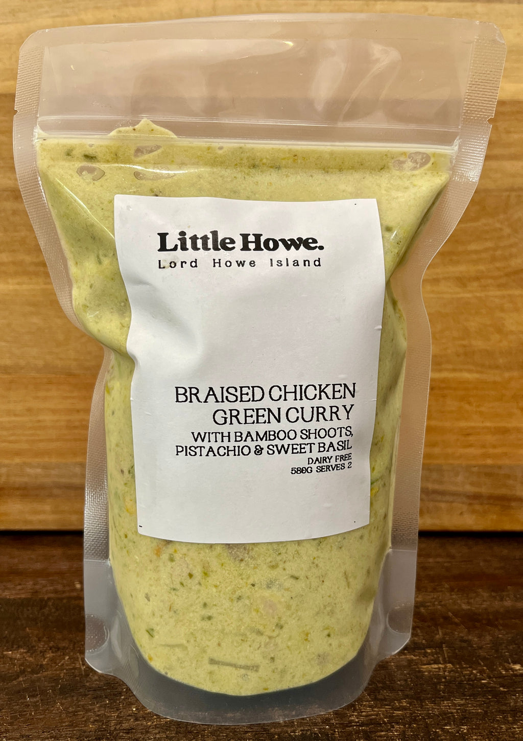 Braised Chicken Green Curry with Pistachio, Bamboo Shoots & Sweet Basil (frozen)